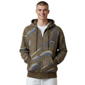 Billabong Vintage Hoodie Mens M Brown Full Zip Skateboard Y2K Retro Sweatshirt